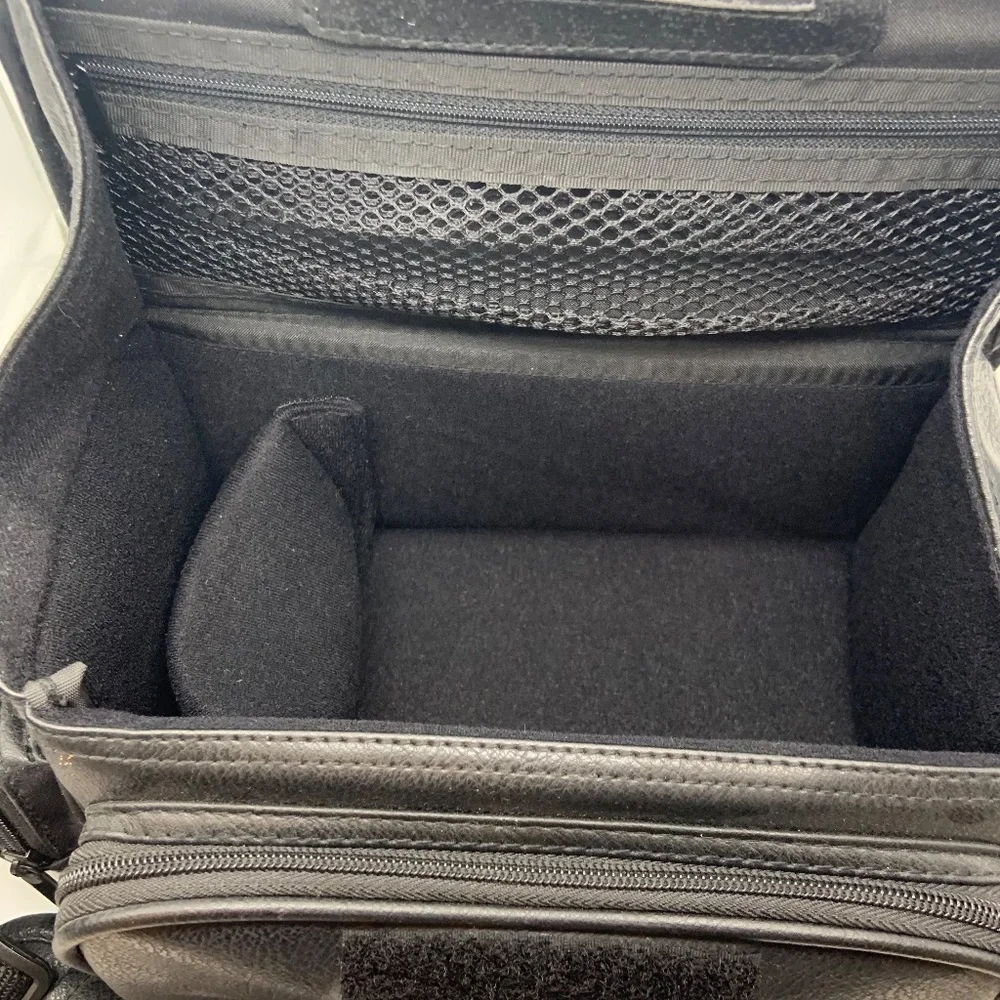 Sony HandyCam LCS-VA3 Leather Carrying Case Bag with Manuals and Extras